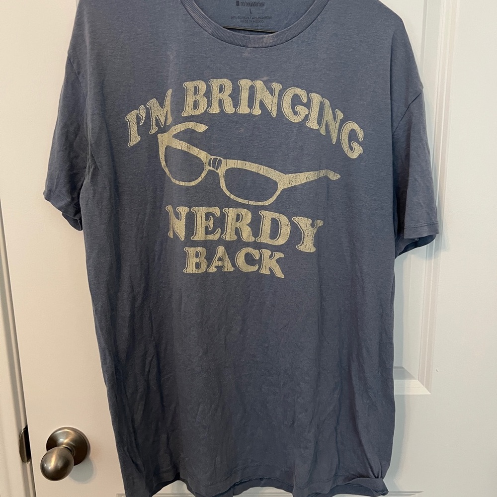 No Boundaries Gray Graphic Tee - 'I'm Bringing Nerdy Back'